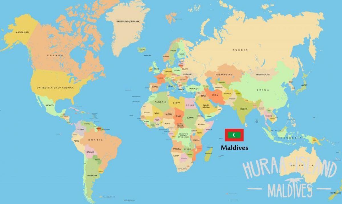 show maledivy na mapě světa