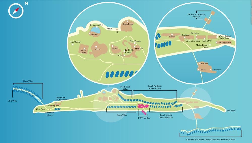 lux maldives resort mapě