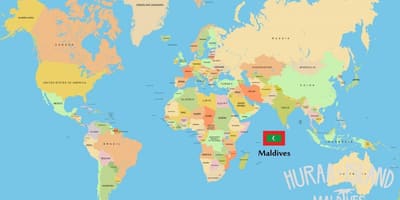 Show maledivy na mapě světa
