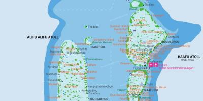 Maledivy ostrov mapě