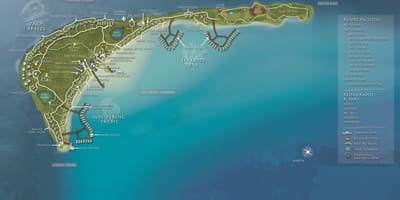 Mapa shangri la resort maledivy